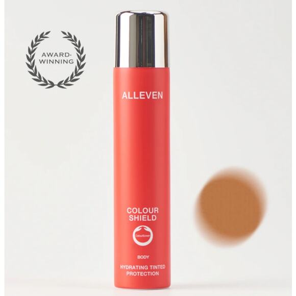 NEW Alleven COLOUR SHIELD BODY Hydrating Tinted Body 200ml Amber Spray Tan $80 - Picture 1 of 7